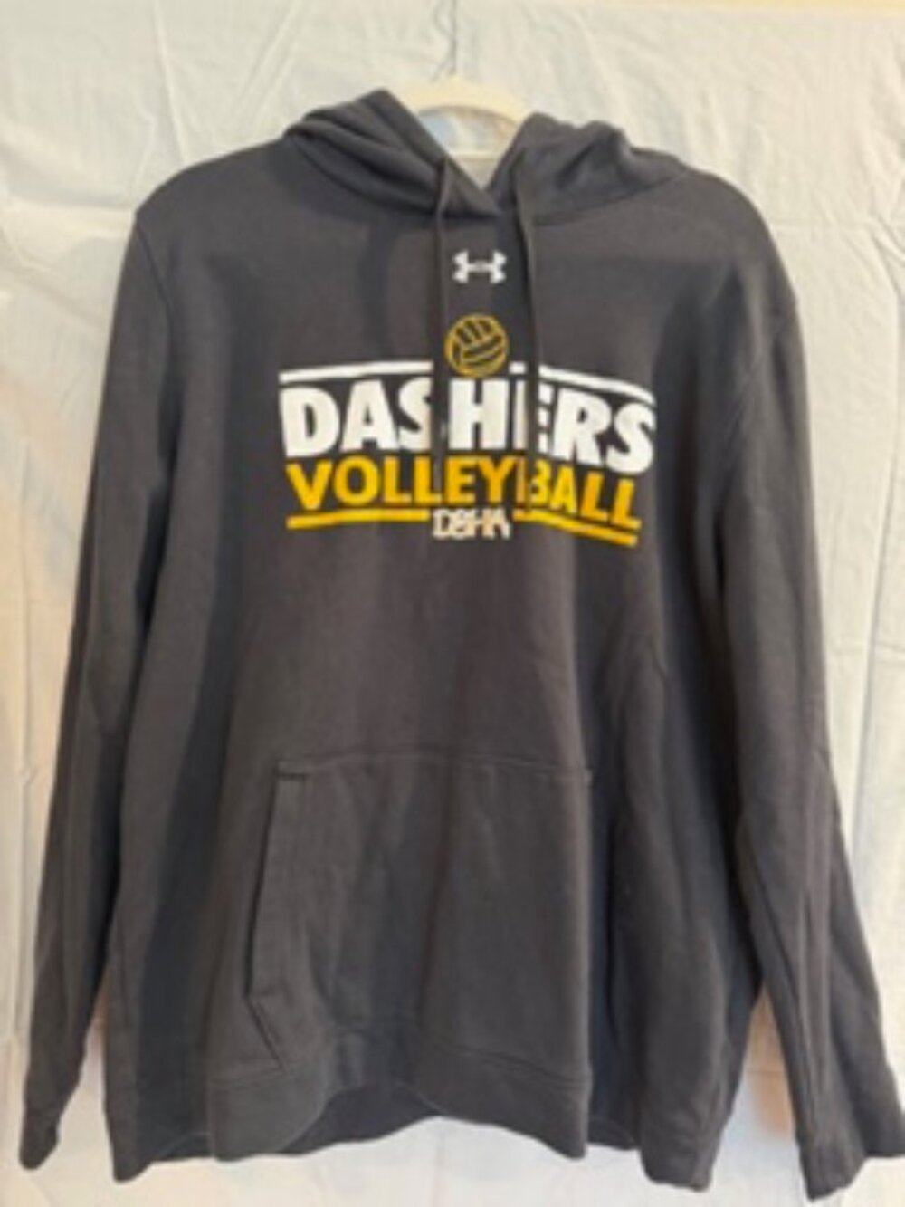 Under Armour DSHA Dashers Hoodie Sweatshirt Black Graphic Size XL